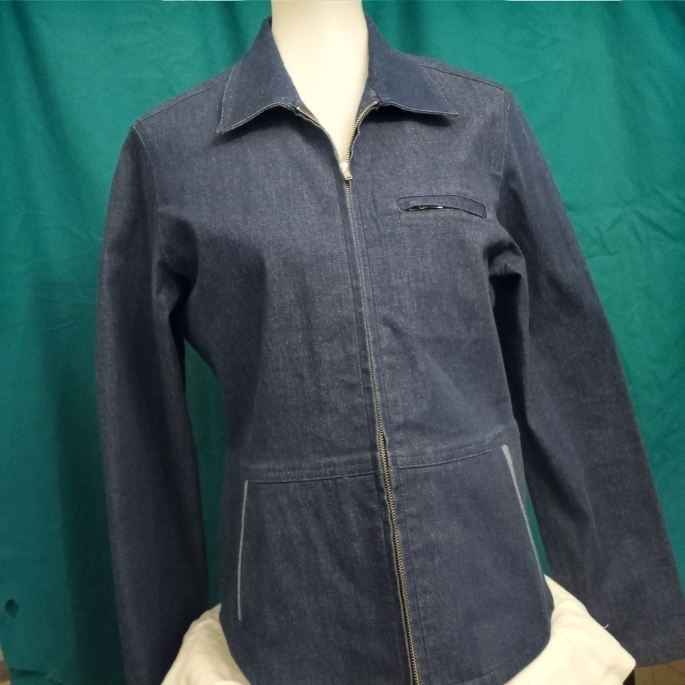 COMPANY Ellen Tracy Blue Denim Jacket Women's Large